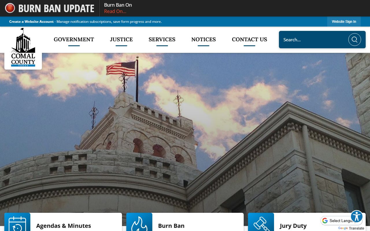 Comal County Clerk page for New Braunfels birth records