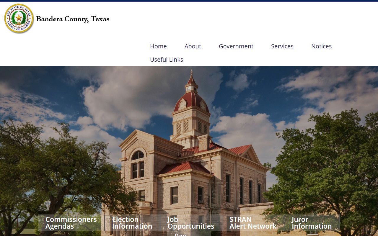 Bandera County Clerk official website for birth records in Bandera Texas