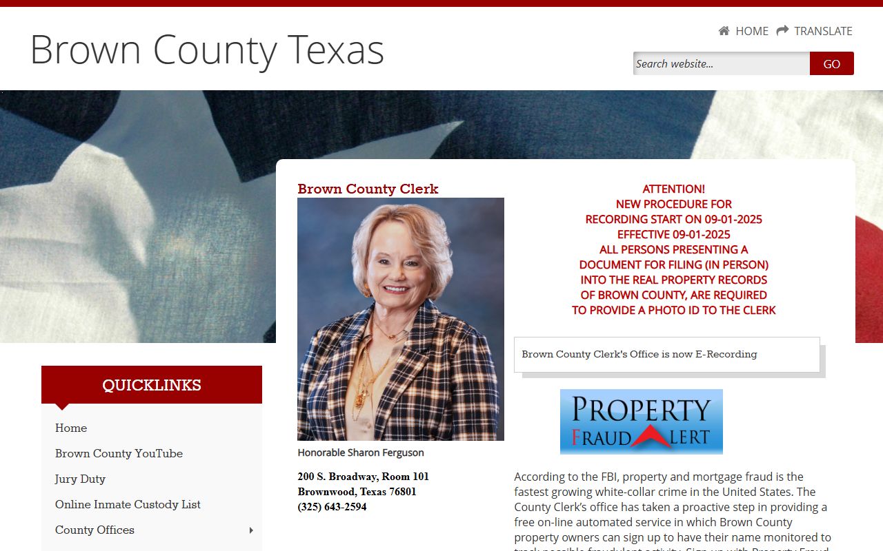 Brown County Clerk Website - Birth Records